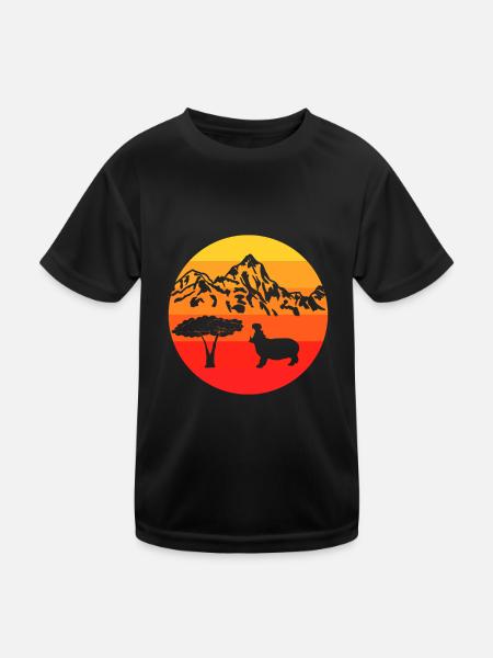 Hippo Hippo Africa Zoo Animal Retro Hippo - Kids Functional T-Shirt - black - Front