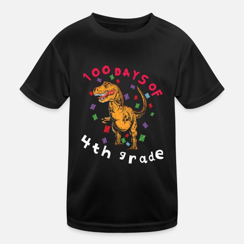 4. Klasse 100. Tag Dinosaurier 100 Tage Schule Kinder Funktions-T-Shirt