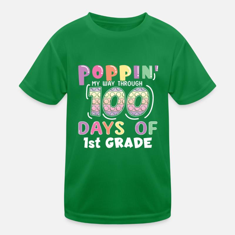 100. Tag 1. Klasse Pop Bubble 100 Tage Schule Kinder Funktions-T-Shirt