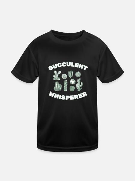 Jardin de cactus - T-shirt sport Enfant - noir - Devant