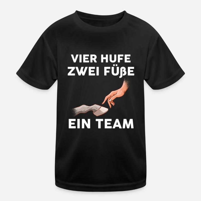 Reiten Reiter Pferd Pferde Kinder Funktions-T-Shirt