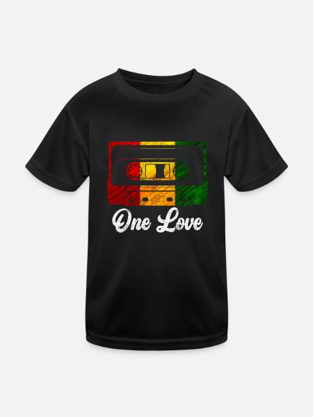 Walkman Cassette Recorder One Love Cassette - T-shirt sport Enfant - noir - Devant