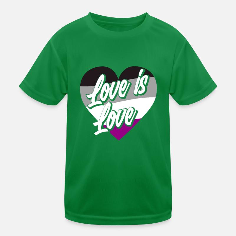 Asexual Flag Pride Love Kids Functional T-Shirt