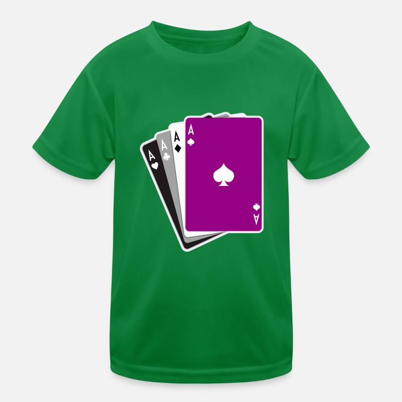 Asexual Cards Flag Kids Functional T-Shirt