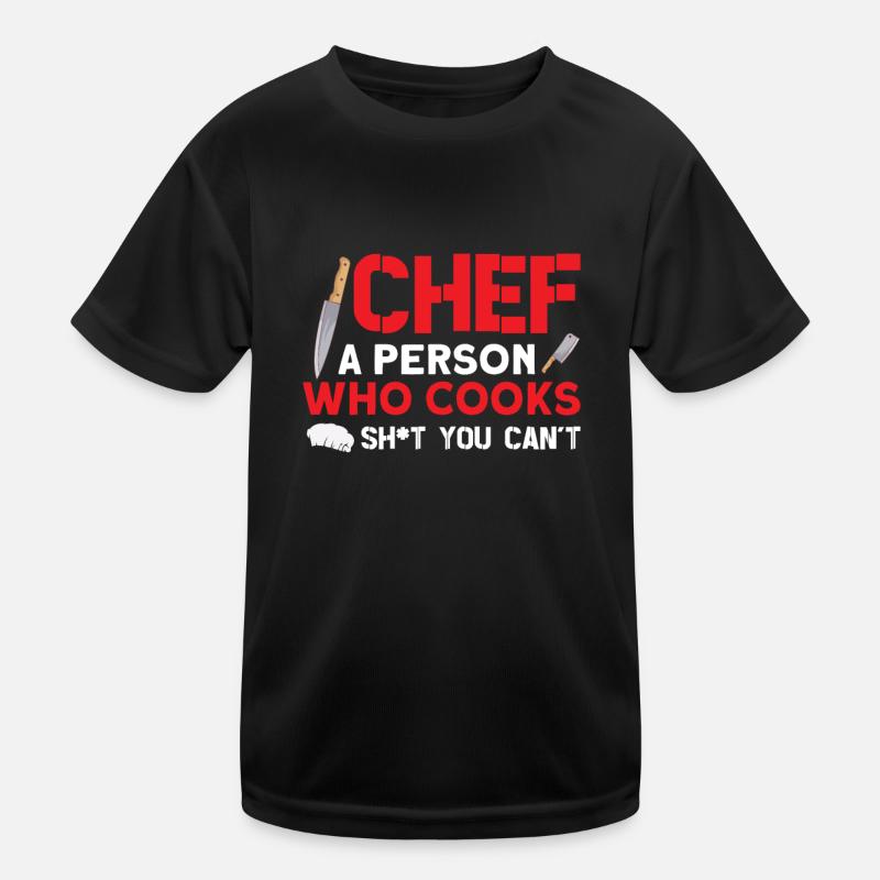 Chef Cook Kitchen Restaurant Knives Cookout Kinder Funktions-T-Shirt