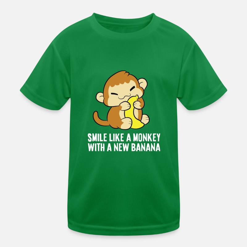 Lächeln wie ein Affe mit einer neuen Banane Kinder Funktions-T-Shirt