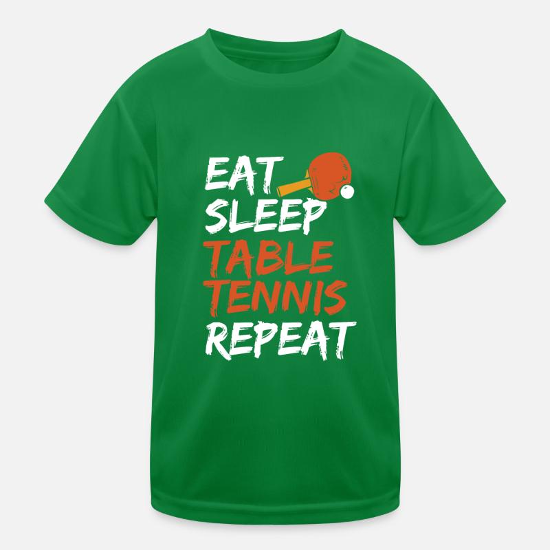 Food Sleeping Table Tennis Kids Functional T-Shirt