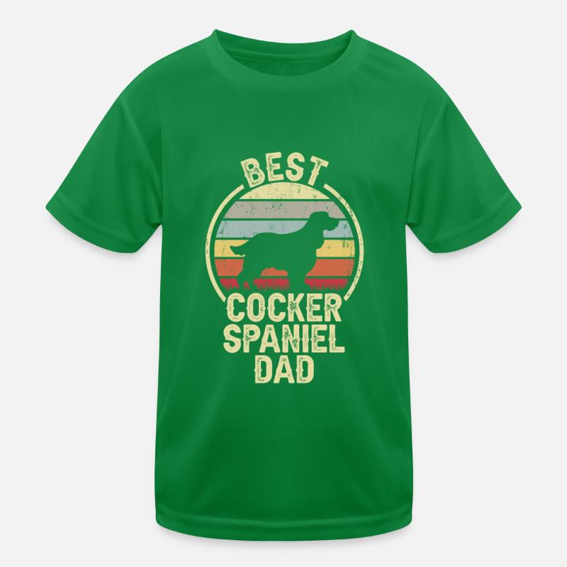 Best Dog Dad - Cocker Spaniel Kids Functional T-Shirt