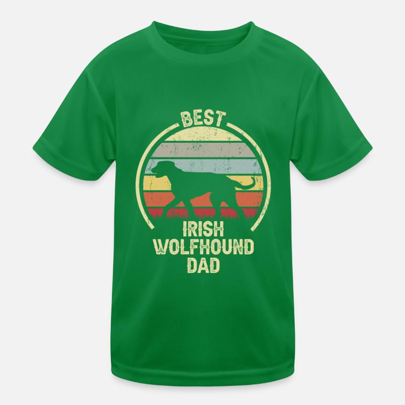 Best Dog Dad - Irish Wolfhound Kids Functional T-Shirt