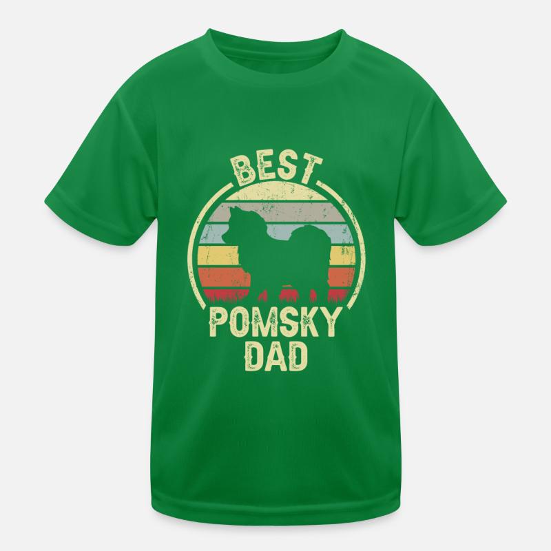 Best Dog Father - Pomsky Kids Functional T-Shirt