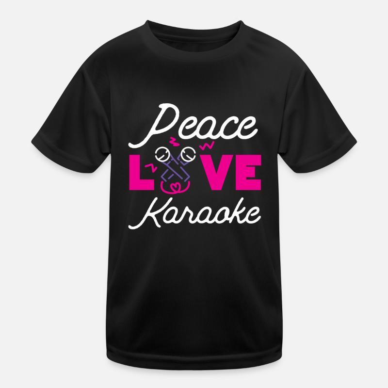 Karaoke Singer 80s Retro Peace Kinder Funktions-T-Shirt