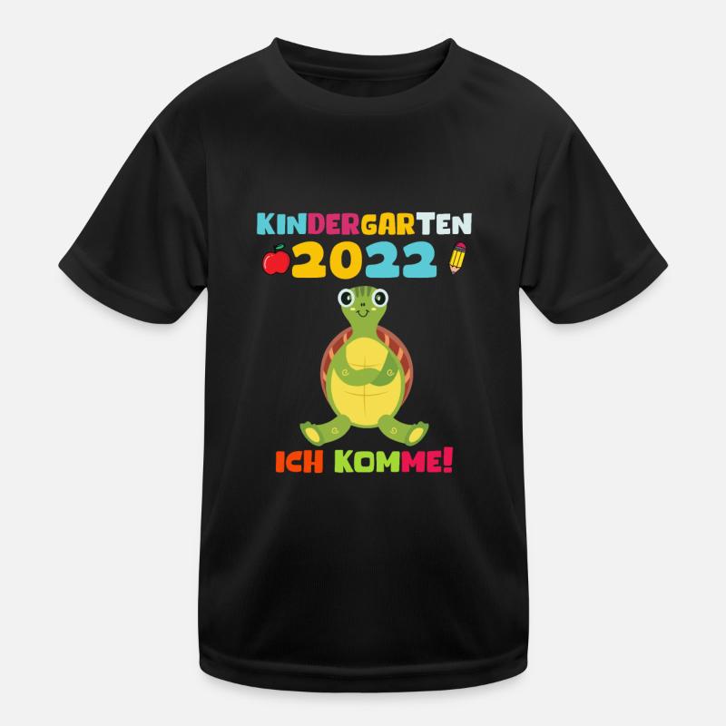 Kindergarten 2022 Ich Komme Schildkröte Kinder Funktions-T-Shirt