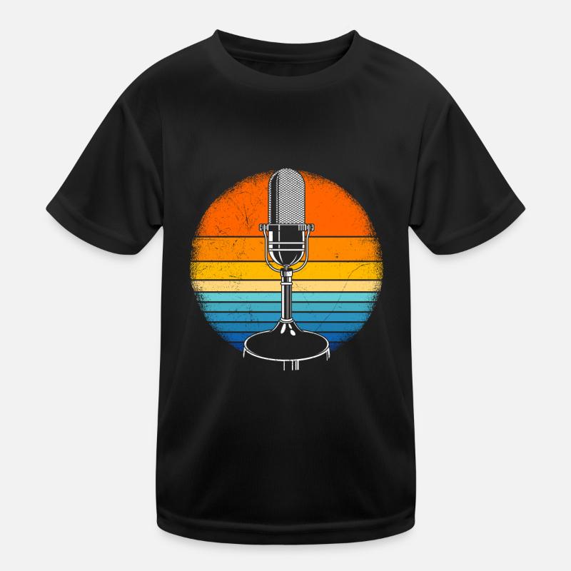 musician i am singer microphone i love singing Kids Functional T-Shirt