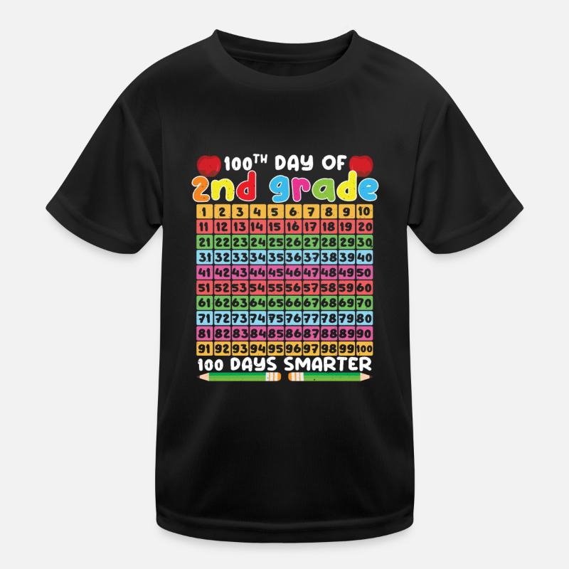 100e jours du calendrier de 2e année 100 jours d’école T-shirt sport Enfant