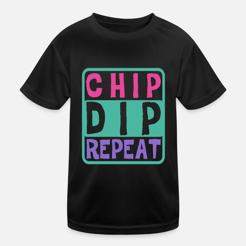 Chip Dip Repeat 7 Kids Functional T-Shirt