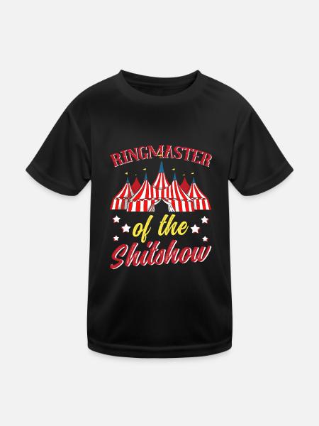 Circus Party Accessories - Ringmaster of Shit - Kids Functional T-Shirt - black - Front