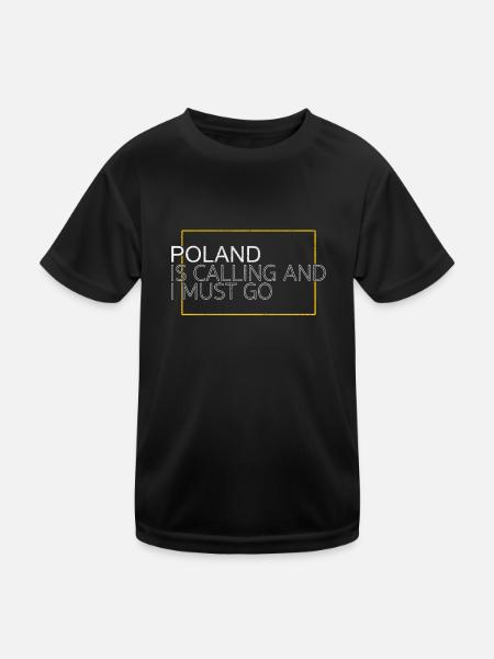 Poland Saying - Kids Functional T-Shirt - black - Front