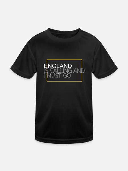 England Saying - Kids Functional T-Shirt - black - Front