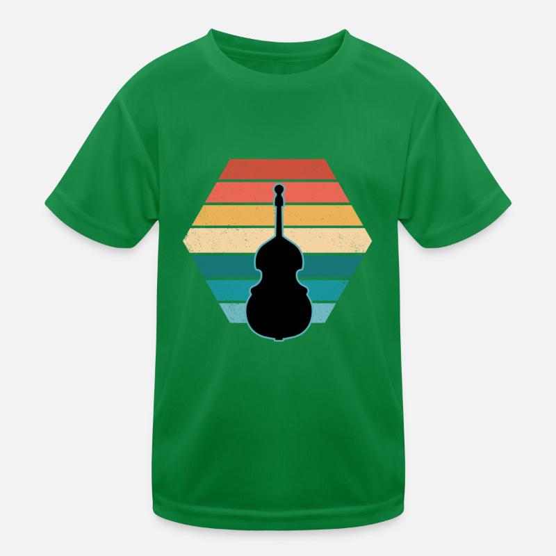 Kontrabass Kinder Funktions-T-Shirt