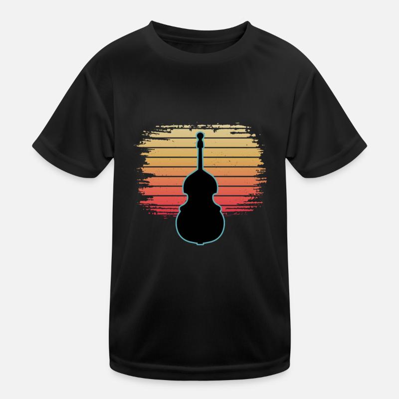 Kontrabass Kinder Funktions-T-Shirt