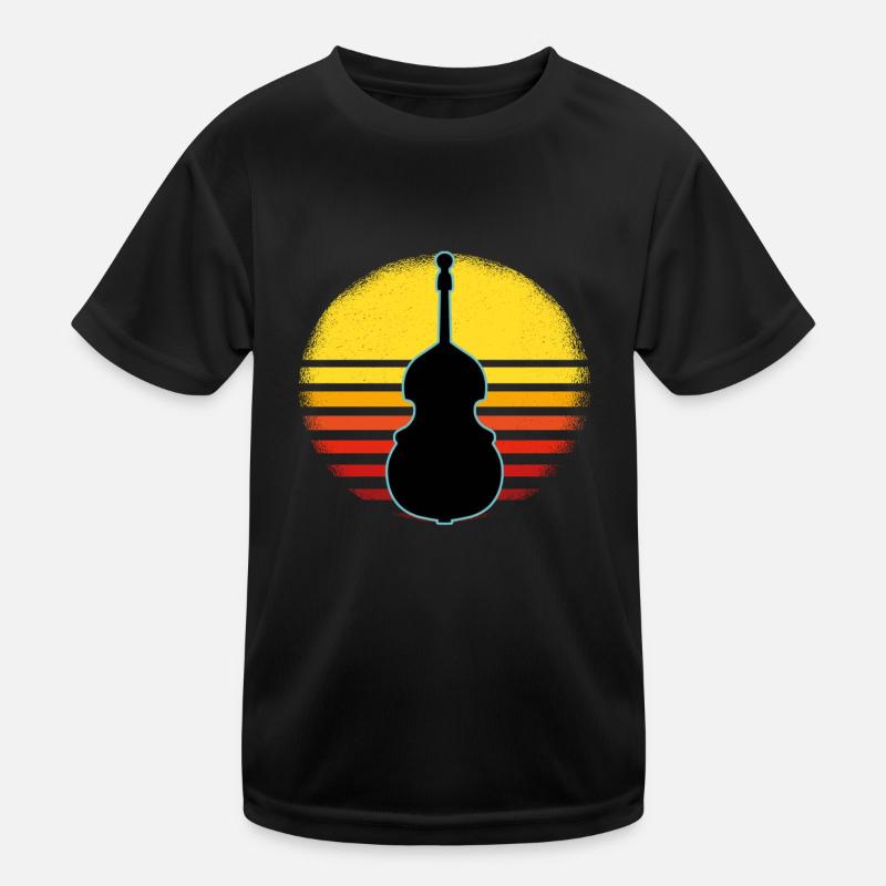 Kontrabass Kinder Funktions-T-Shirt