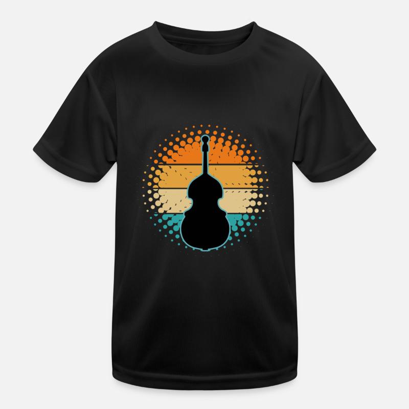 Kontrabass Kinder Funktions-T-Shirt