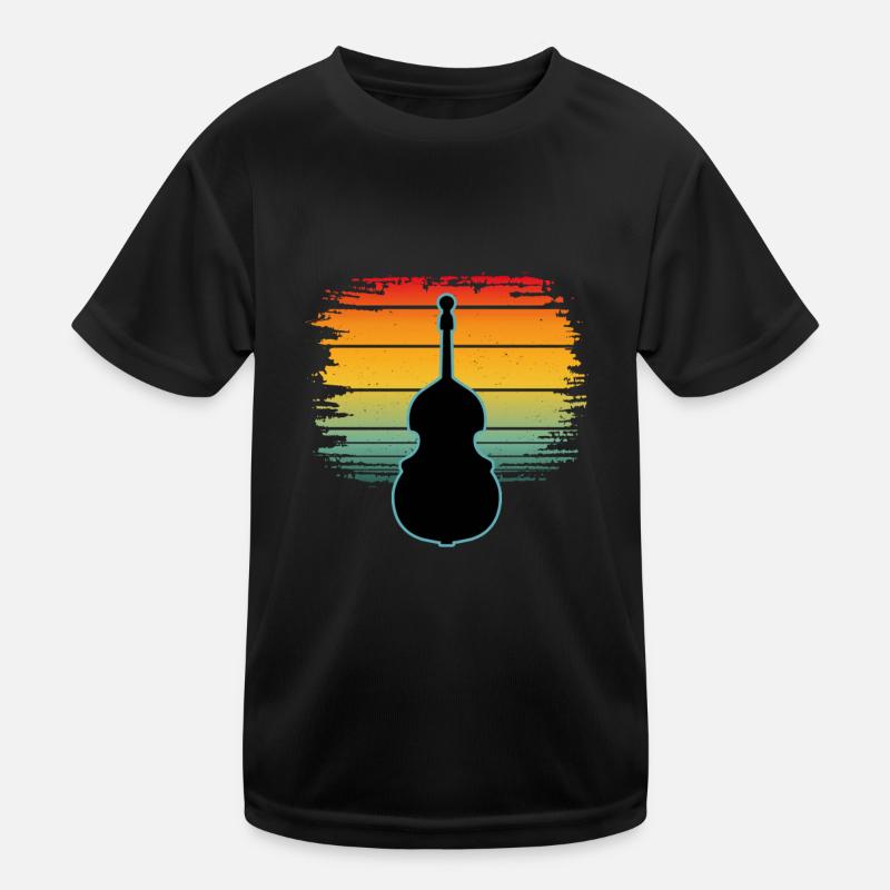 Kontrabass Kinder Funktions-T-Shirt