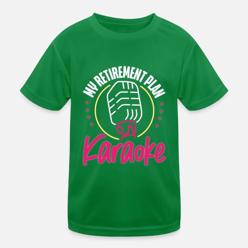 Karaoke Singer Retired 80s Retro Kinder Funktions-T-Shirt