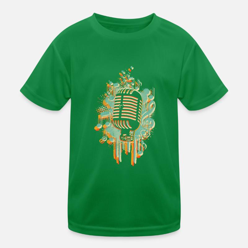 J’adore les notes de chant de microphone de musique T-shirt sport Enfant