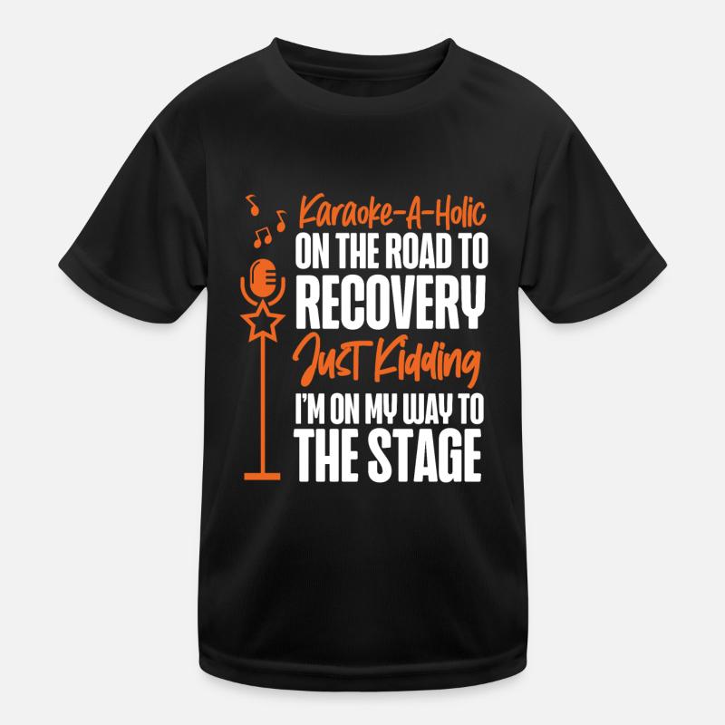 Karaoke Singer Karaoke-A-Holic On Kids Functional T-Shirt
