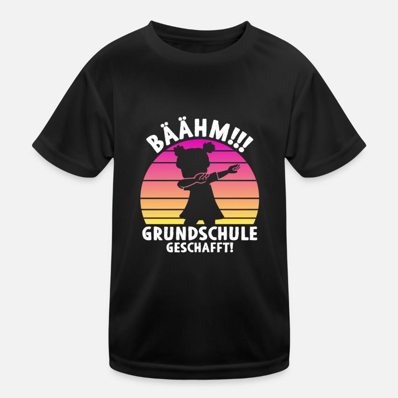 Bäähm Grundschule geschafft Dabbing Mädchen Kinder Funktions-T-Shirt