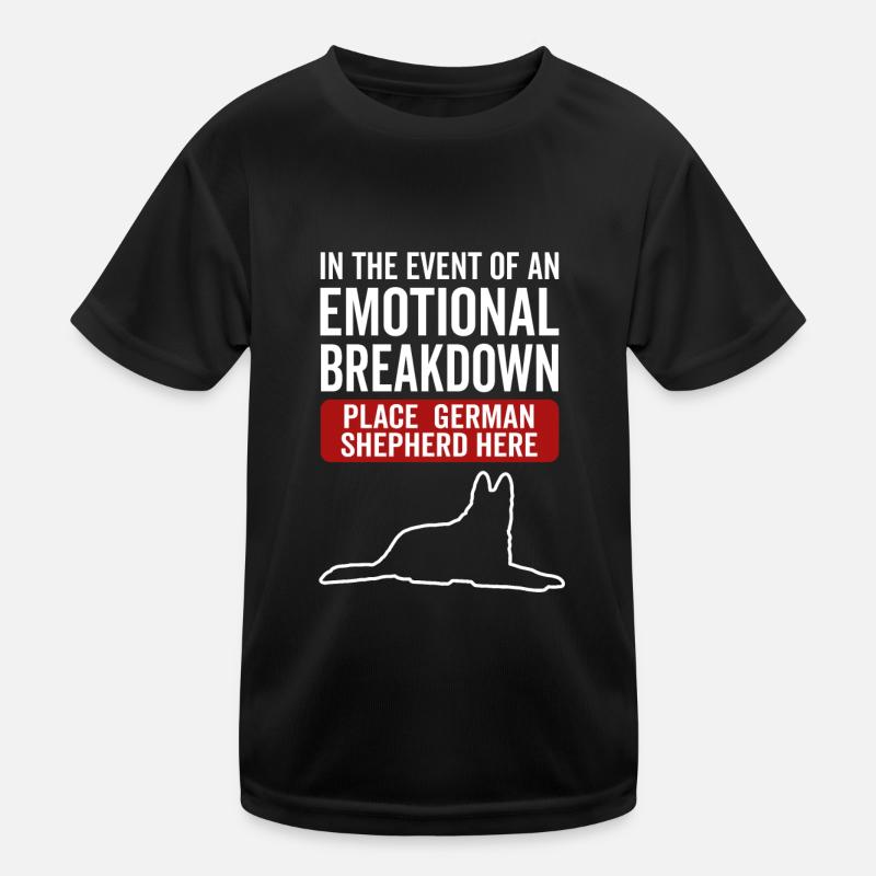 Emotional - Hund Deutscher Schäferhund Kinder Funktions-T-Shirt