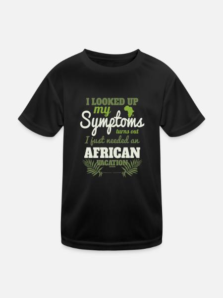 ich muss nach Afrika - Kinder Funktions-T-Shirt - Schwarz - Vorne