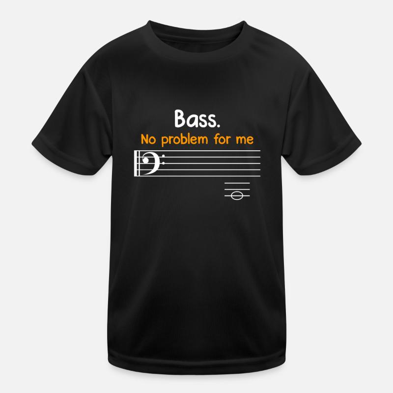 Bass clef Bass is no problem for me notes Kids Functional T-Shirt