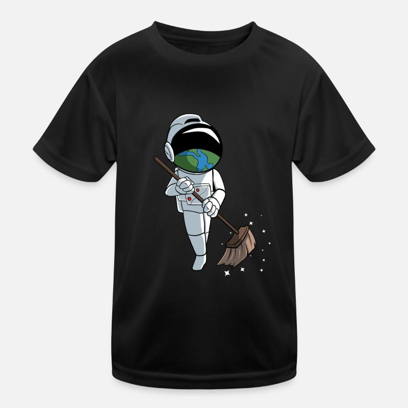 Astronaut sweeps stardust Kids Functional T-Shirt