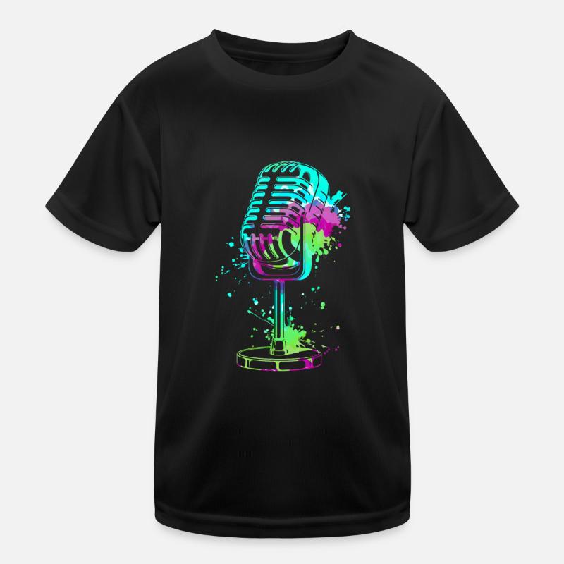 Mikrofon Ich bin Sänger Ich bin Sängerin singen Kinder Funktions-T-Shirt