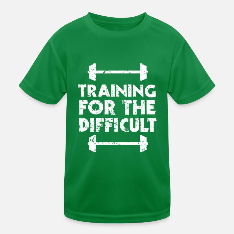 Training For The Difficult Meme Gym Kids Functional T-Shirt