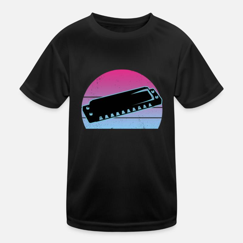 Mundharmonika Kinder Funktions-T-Shirt