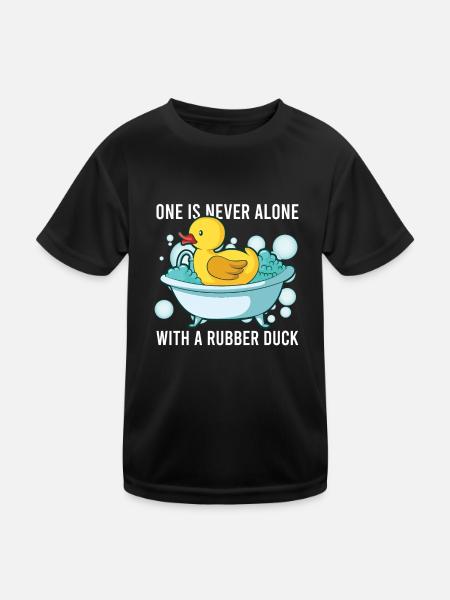 Rubber Duck Ducks Bird Hunt Duck lover Gift Idea - Kids Functional T-Shirt - black - Front