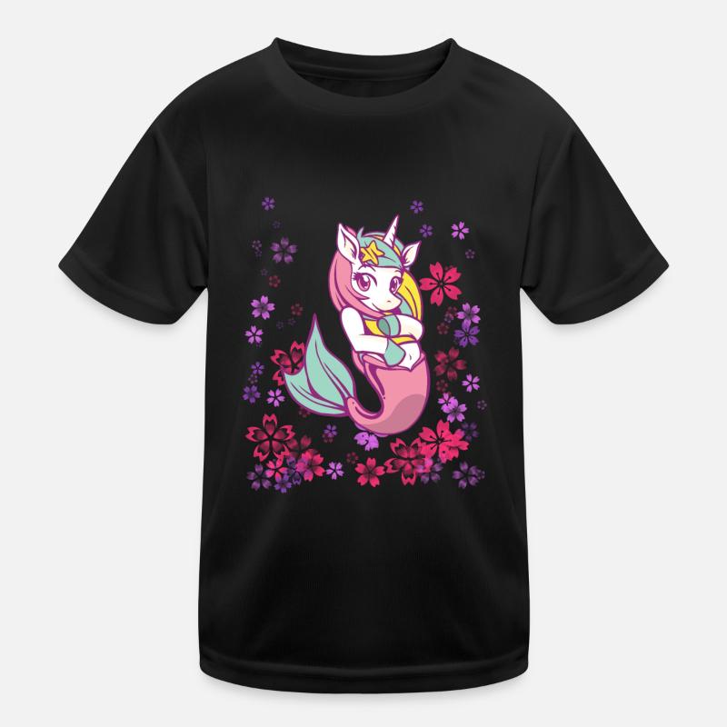 süßes Mädchen Einhorn Meerjungfrau Kinder Funktions-T-Shirt