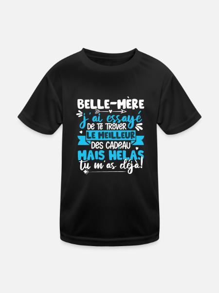 Fête Des Mères Cadeau Humour Belle Mère - T-shirt sport Enfant - noir - Devant