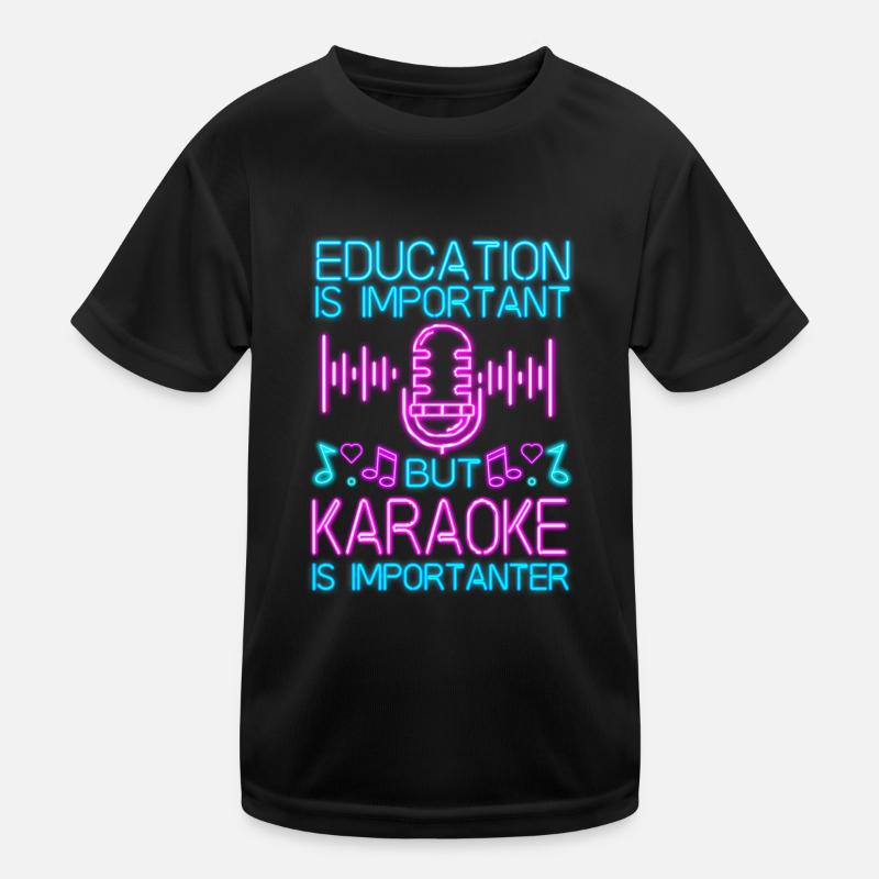 Karaoke Singer 80s Retro Education Kinder Funktions-T-Shirt