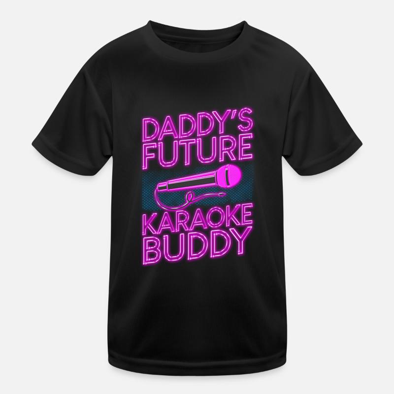 Karaoke Singer 80s Retro Daddy's Kinder Funktions-T-Shirt