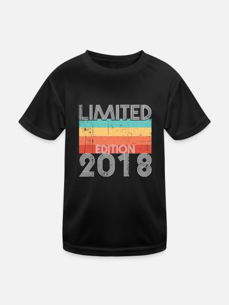 Limited Edition Retro 2018 - Kids Functional T-Shirt - black - Front