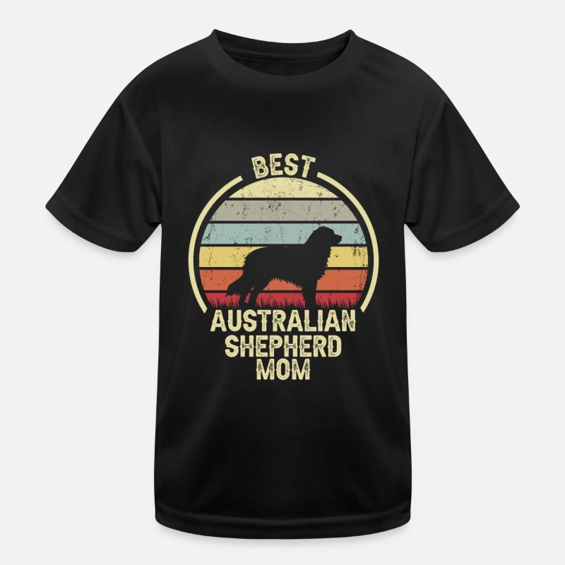 Dog Mom - Australian Shepherd Kids Functional T-Shirt