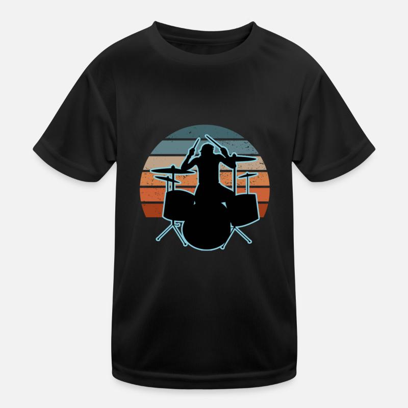 Schlagzeuger und Schlagzeug Kinder Funktions-T-Shirt
