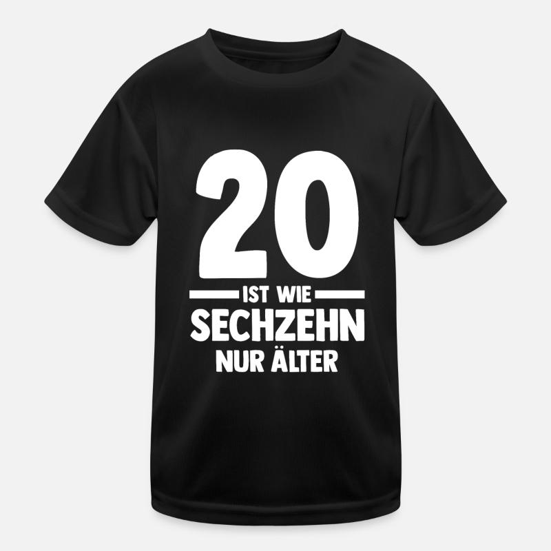 Zwanzig 20 Jahre Zwanzigster Geburtstag Kinder Funktions-T-Shirt