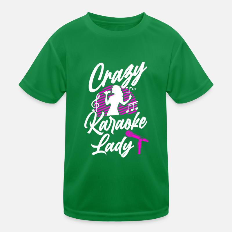 Karaoke Singer Crazy Karaoke Lady Kinder Funktions-T-Shirt
