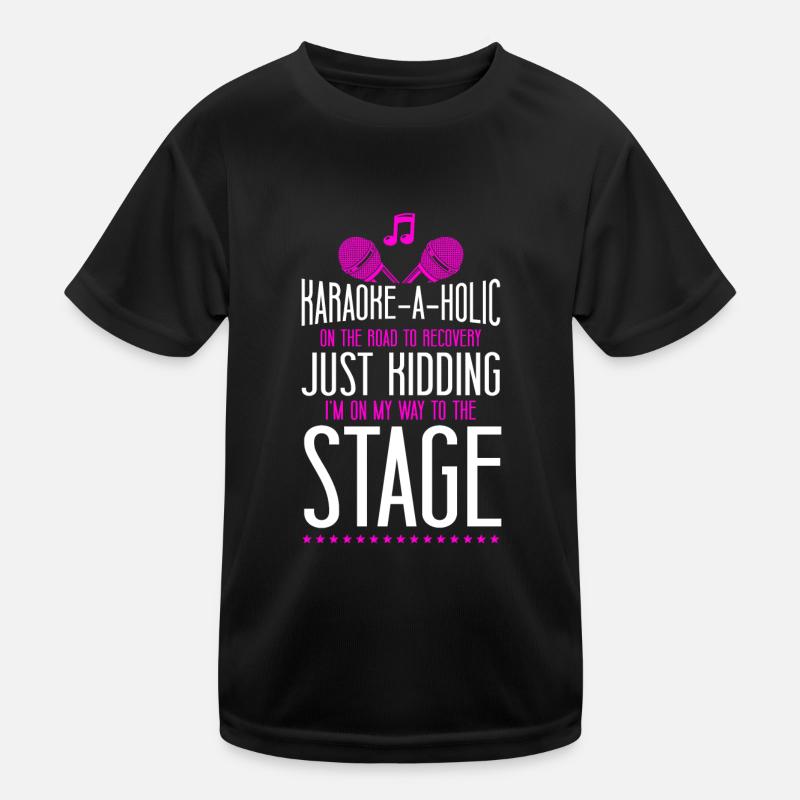 Karaoke Singer Karaoke-A-Holic On Kids Functional T-Shirt