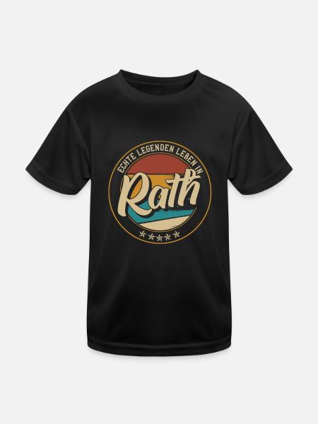 Echte legenden leben in Köln Rath - Kinder Funktions-T-Shirt - Schwarz - Vorne